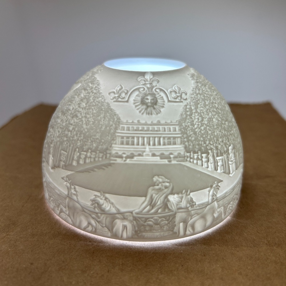 Bernardaud Limoges Lithophane Votivelight C. Brunet Versailles Palace Scene